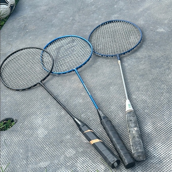 Sportscraft Black and Blue Outdoor Badminton Racket Set - Picture 1 of 3